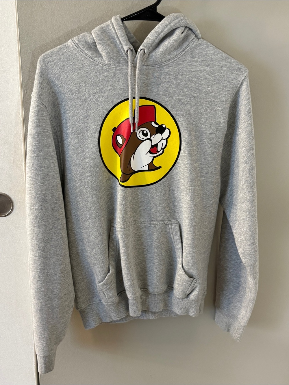 Buc-ee’s Grey Logo Hoodie Fleece Size Adult Small
